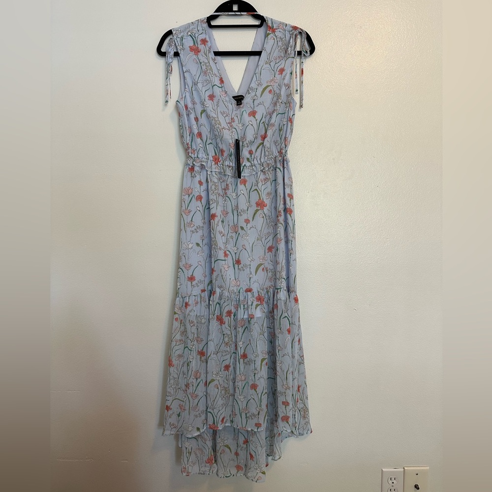 Banana Republic Blue and Pink Midi Dress